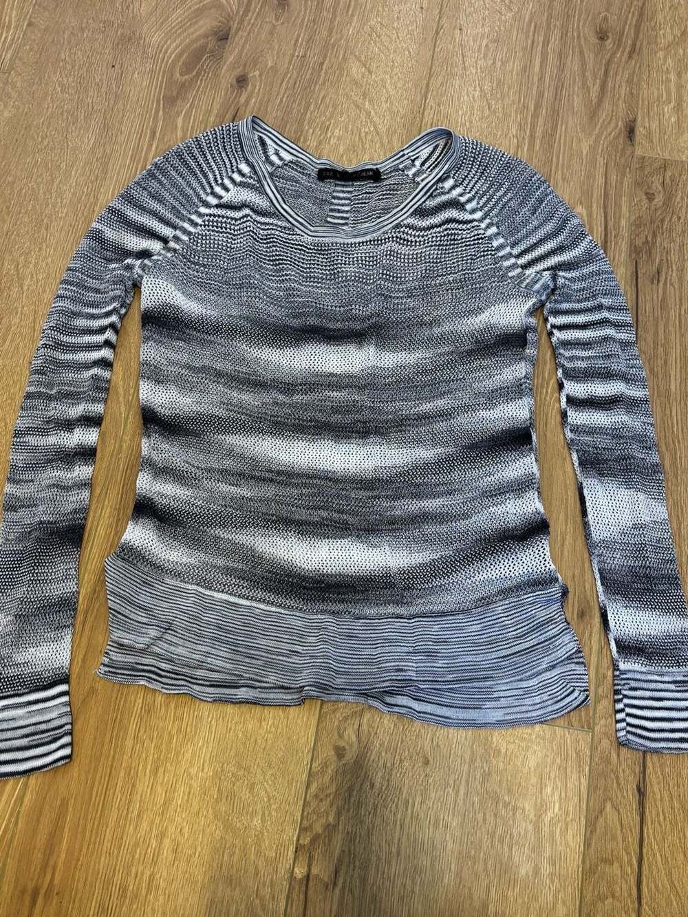 Rag & Bone/Jean Long Sleeve Sweater Size XS Black White Knit